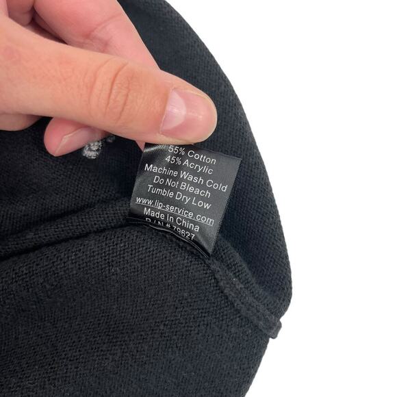 Vintage Lip Service Sweater Vest Black Embroidered Small - Picture 11 of 12